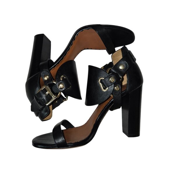 Mulberry Shoes - Mulberry Leather Sandals black, Size EU 37.5, made in Italy